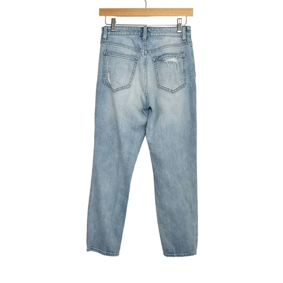 Willow + Root Womens High Rise Mom Fit Jeans Size 26 Distressed Light Wash Denim - Picture 2 of 11